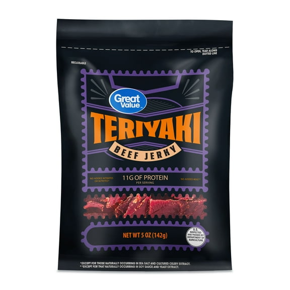 Great Value Teriyaki Beef Jerky, 5 oz