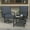 Grey, variant on Ainfox 3-Piece Ourdoor Furniture Set- Premium Patio Swivel Bistro Set, Wicker Rattan Coversation Rocking Chairs w/Glass Top Table & Cushions,Brown