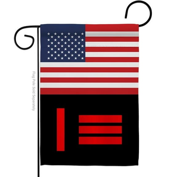 Americana Home & Garden G149040-BO US Master Slave Pride Support 13 x 18.5 in. Double-Sided Decorative Vertical Garden Flags for House Decoration Banner Yard Gift