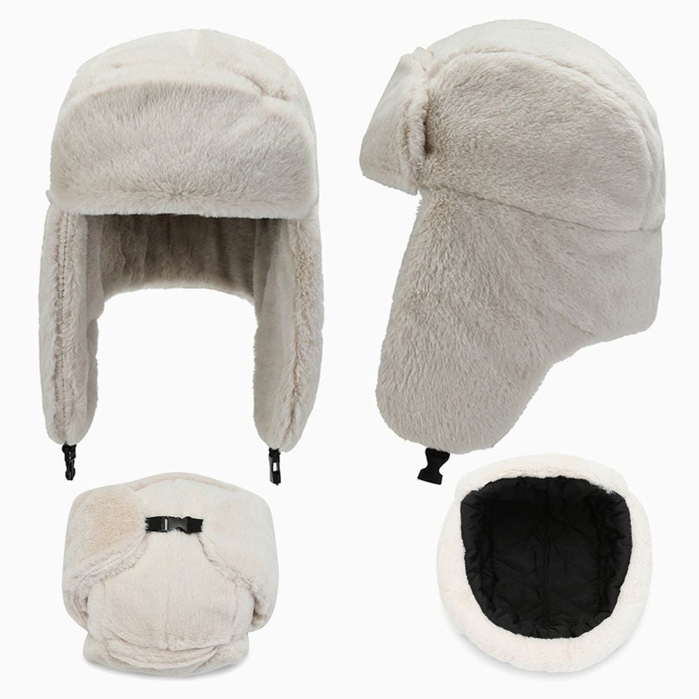 Warm Thick Plush Windproof Winter Hat Snow Caps Russian Ushanka