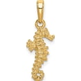 thumbnail image 4 of 14K Yellow Gold Seahorse Pendant (22 X 8) Made In Peru k2979, 4 of 6