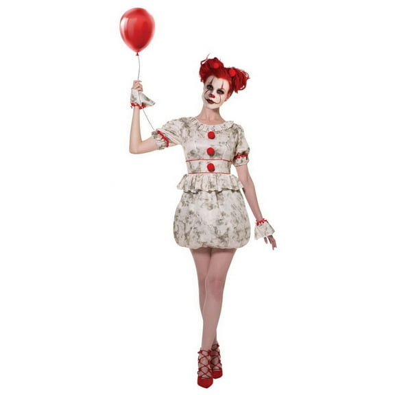 Living Fiction Womens Creepy Dancing Clown Costume - Size Small