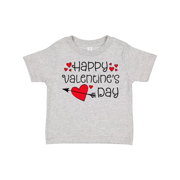 Inktastic Happy Valentines Day Red Hearts and Arrow Boys or Girls Toddler T-Shirt