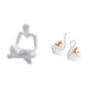 thumbnail image 5 of Figura de pensador abstracto, escultura humana, estatua de cisne, adorno artístico de resina cerámica, ideal para regalar, decoración del hogar y ofic, 5 of 8
