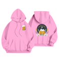 thumbnail image 5 of Women's Oktoberfest Printed Drop Shoulder Hoodie for Everyday Wear and Casual in Autumn/Winter Season Pink 4XL, 5 of 7