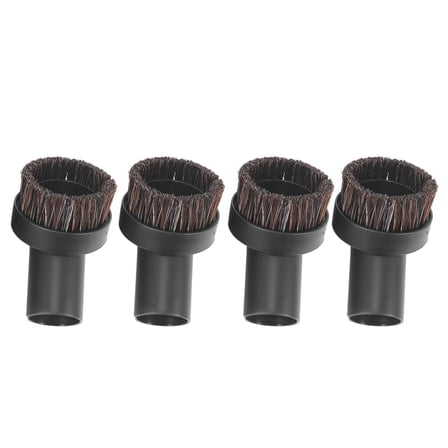 4 Pcs Horsehair Bristle Vacuum Cleaner Round Dusting Brush