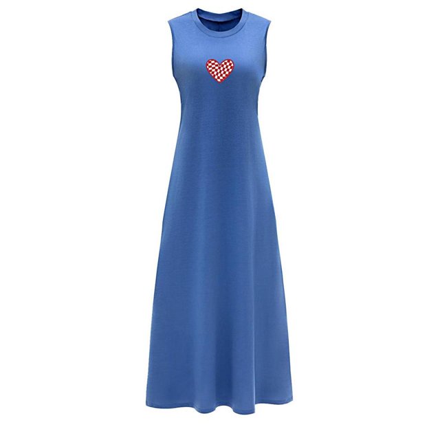 Vestido Largo de Verano para Mujer, Vestido Largo Sin Mangas para Vacaciones, Viajes, Salidas Nocturnas. M