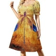 thumbnail image 3 of Dragonfly in Amber Dress Woman dresses dress for woman women's clothing summer 2024 novelties luxury dresses, 3 of 7