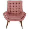 thumbnail image 4 of Modway Suggest Button Tufted Performance Velvet Lounge Chair in Dusty Rose, 4 of 7