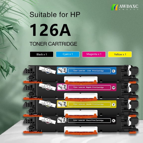 AWDAXC Compatible Toner Cartridge for HP 126A ,Suitable for CP1025 / CP1025nw / MFP M175a / M175nw / M275NW Series Printer,High Yield 1500/1400 Pages,Can add powder, On the machine ready to use