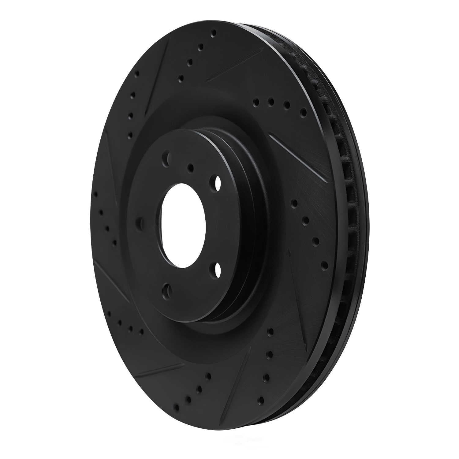 Dynamic Friction Company 633-68018L DFC Brake Rotor - Drilled And Slotted - Black