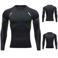 thumbnail image 2 of Qingpeng Men's Compression Shirts Round Neck Long Sleeve Athletic Workout Shirt Gym Undershirts Active Sports Shirt Top, 2 of 7