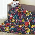 thumbnail image 6 of Fuzoiu Rock Music Print Ultra-Soft Micro Fleece Blanket,All Seasons Flannel Throw, Lightweight Blanket for Bed, Sofa, Couch, Movie Night, Camping, and Travel-80"x60", 6 of 7