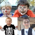 thumbnail image 5 of 17 hojas de tatuaje de cara del Día de los muertos, tatuajes temporales de Halloween, tatuaje de cara de calavera, máscara de rosa roja, tatuaje para fiesta de Halloween, 5 of 5