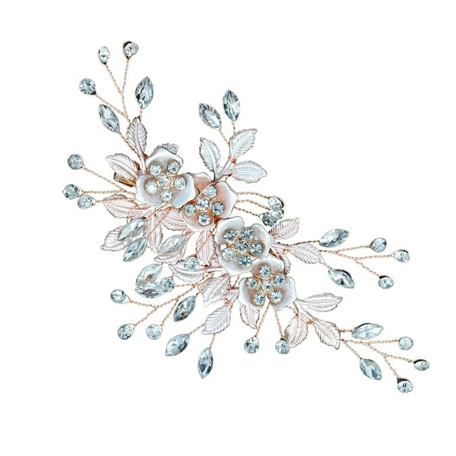 Peigne Barrette en Strass pour Cheveux Latéraux Accessoire de Mariage