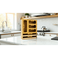 thumbnail image 5 of Storage Bag organizer, 6 in 1 Foil and Plastic Wrap Dispenser with Cutter, Bamboo Kitchen Drawer Organizer Food Bag Organizer for Gallon, Quart, Sandwich, Snack Bags (Natural), 5 of 7