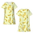 thumbnail image 6 of Hirioo Bananas for Women's Nightdress Comfortable Short Sleeve Nightwear Casual Sleep Dress, 6 of 8