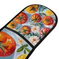 thumbnail image 4 of Yayeee Double Oven Mitt Kitchen Heat Resistant Baking 35" x7" Quilted Glove, Watercolor Tomatoes, 4 of 6