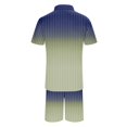 thumbnail image 3 of toraway Costumes pour Hommes Coupe Classique 2 Pcs Gris Mode Costume Imprimé Dégradé Rayé TTTG, 3 of 4