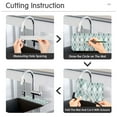 thumbnail image 5 of Faucet Mat for Kitchen Sink 30'' Sink Splash Guard Mat Super Absorbent Fast Drying Drain Pad Bluish White Block 2 Pack, 5 of 9