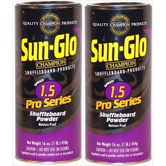 Shuffleboard Powder Wax Sun-Glo, 1,5 velocidades, paquete doble, 454 g