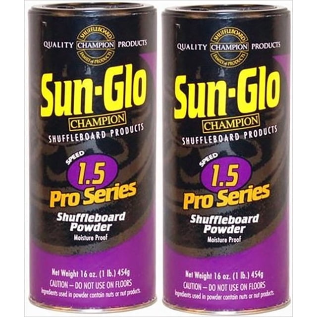 Shuffleboard Powder Wax Sun-Glo, 1,5 velocidades, paquete doble, 454 g