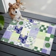 thumbnail image 3 of Entryway Rug 2'x3', Spring Floral Checkered Small Rug for Kitchen Bathroom Door Mat Indoor Entrance, Sage Green Purple Buffalo Plaid Non-Slip Area Rugs Floor Mats Carpet Front Door Rugs, 3 of 8