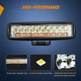 thumbnail image 3 of Nilight LED Pods 2Pcs 54W White/Amber 6 Inch Flood Offroad Fog Light Bar Waterproof Lighting for Tractor Boat SUV ATV UTV 4WD Car Truck Motorcycle Dirt Bike Golf Cart 12V 24V, 3 of 8