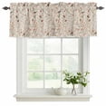 thumbnail image 2 of Flowers Birds Valances for Windows, Decorative Rod Pocket Window Valance Curtains, Country Retro Botanical Floral Branches Short Curtain Drapes for Kitchen/Living Room, 2 Panels, 42" W x 12" L, 2 of 8