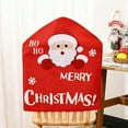 thumbnail image 5 of Lilixerw Christmas Chair Covers with Santa Claus Print,Festival Stool Cover for Holiday Dining Decor,Soft Xmas Chair Cover,Easy to Clean,21.65x17.72Inch,Red, 5 of 6