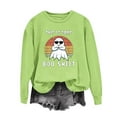 thumbnail image 1 of Ailaofu Halloween Sweatshirt for Women Funny Ghost Graphic Shirt Spooky Season Long Sleeve Tops, 1 of 4