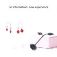 thumbnail image 1 of 3 Pieces Metal Earring Display Stand Solid Accessories Removable Color Stylish Replacement Home Shop Eardrop Ear Stud Pendant Base Holder Black, 1 of 9