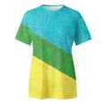 thumbnail image 4 of PMUYBHF T-Shirt Imprimé à Manches Courtes Col Rond pour Femmes Printemps Été 1089 L, 4 of 5