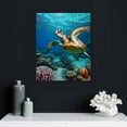 thumbnail image 4 of MLJA Ocean Canvas Wall Art Sea Turtle Wall Pictures Coral Theme Painting Modern Artwork Turquoise Wall Decor Fish Seascape Prints for Bathroom Decor Bedroom Living Room Kids Room to Hang, 4 of 4