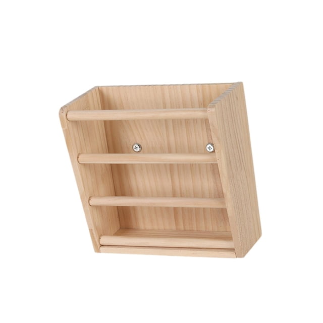 Comedero de madera para conejos, para animales pequeños, práctico y resistente. 18x18x6cm