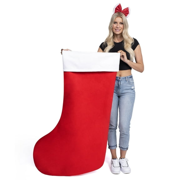 Joyfy 54" Jumbo Christmas Giant Stockings for Decor, Holiday Tree Decor,Family Christmas Stockings Party Decorations