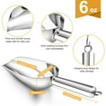 thumbnail image 2 of Ice Scoop, Stainless, Steel Food Candy Scoop, 6 oz Flour Scoop for Kitchen Bar Party Wedding, Multipurpose Small Scoop for Sugar/Pet Food/Bean/Popcorn/Dry Goods, Dishwasher Safe, Silver, 2 of 9