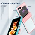 thumbnail image 3 of for Samsung Galaxy Z Flip 5 Case, for Samsung Galaxy Z Flip 5 Case Crystal Clear & Not-Yellowing Slim Miltary Shockproof Protective Phone Case for Galaxy Z Flip 5, Pink, 3 of 5