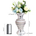thumbnail image 2 of Large Ceramic Vase Inlaid with Rhinestones,Vintage Silver Flower Vase for Home Decor, Decorative Flower Vase for Living Room,Bedroom,Table Centerpiece,Kitchen,Luxury Flower Vase Gift,30cm, 2 of 5