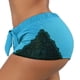 thumbnail image 3 of Gibobby Falda Shorts Mujer Pantalones deportivos altos Yoga para mujer Cintura ajustada hacia fuera Encaje Elástico Leggings Pantalones cortos casuales(Azul, XXL), 3 of 3