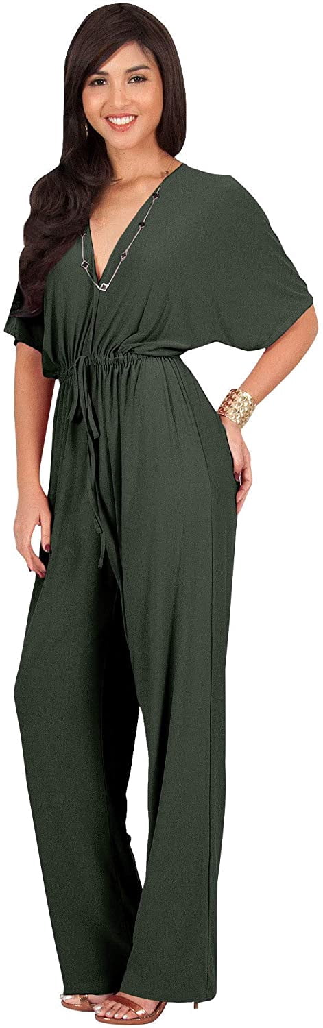Womens Short Kimono Sleeve One Piece 