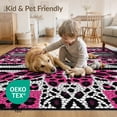 thumbnail image 4 of ODIKA Leopard Stripe Pink Mosaic Contemporary Covering Print Geometric for King Size Bedroom, Master Suite, Under Bed, Foldable Easy Care, 4 of 7