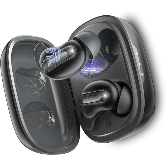 Sleep Earbuds, Mini ANC Wireless Earbuds Bluetooth 5.4 Headphones Deep Bass Stereo, 48H Playtime Ear Buds, 4 ENC Noise Cancelling Mic, In Ear IP7 Waterproof Earphones for Side Sleepers,Touch Control