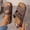 Brown, variant on Sandals for Women Casual Solid Color Spring And Summer Breathable Flat Thick Sole Summer Slides