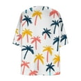 thumbnail image 5 of UPPADA Women's Fashionable Floral Print Puff Sleeve Kimono Cardigan Loose Plus Size Chiffon Cover up Casual Lightweight Beach Blouse Tops White,S, 5 of 6