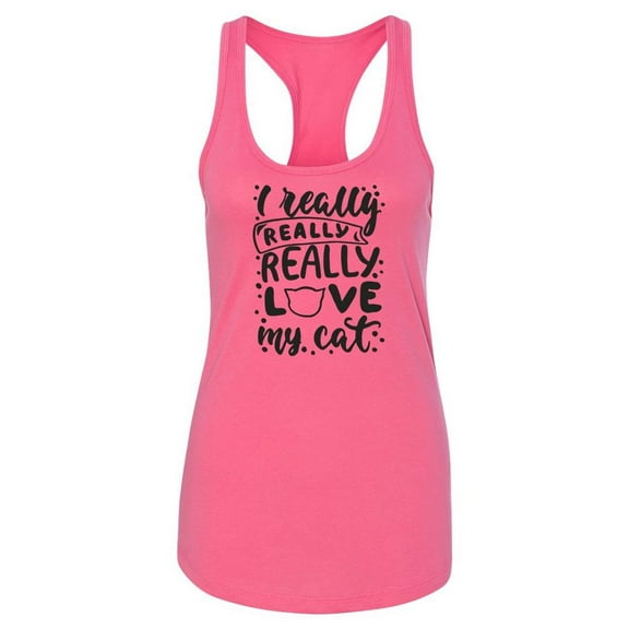 I Really Love My Cat Racerback Tank Women -Image by Shutterstock, Female XX-Large