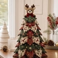thumbnail image 5 of DIY Handmade Quilted Fabric Christmas Tree Decor,Patchwork Cloth Mini Xmas Tree with Plush Topper,Rustic Farmhouse Tabletop Ornament for Holiday Dining Mantel Home Christmas Decoration, 5 of 7