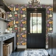 thumbnail image 3 of Modern Peel and Stick Wallpaper 17.7in x 9.8ft Colorful Vegetable Carrots Tomatoes Eggplants Onions Cabbage Wall Mural Self-Adhesive Removable Wall Paper for Kitchen Cabinet Renter Friendly, 3 of 8
