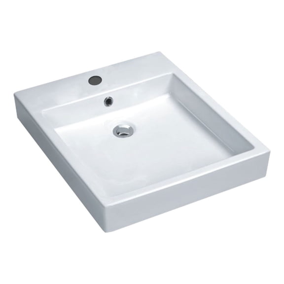 Spa World LS-AZ124 20.5 x 17 in. Deux Series Ceramic Vessel Sink - White