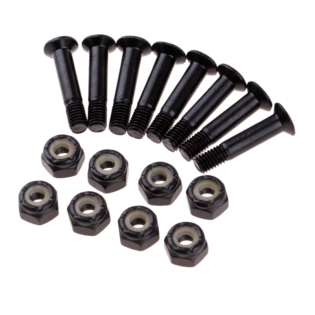 8 Sets Mounting Screws Bolts Nuts for Skateboard Longboard Scooter Cruiser 